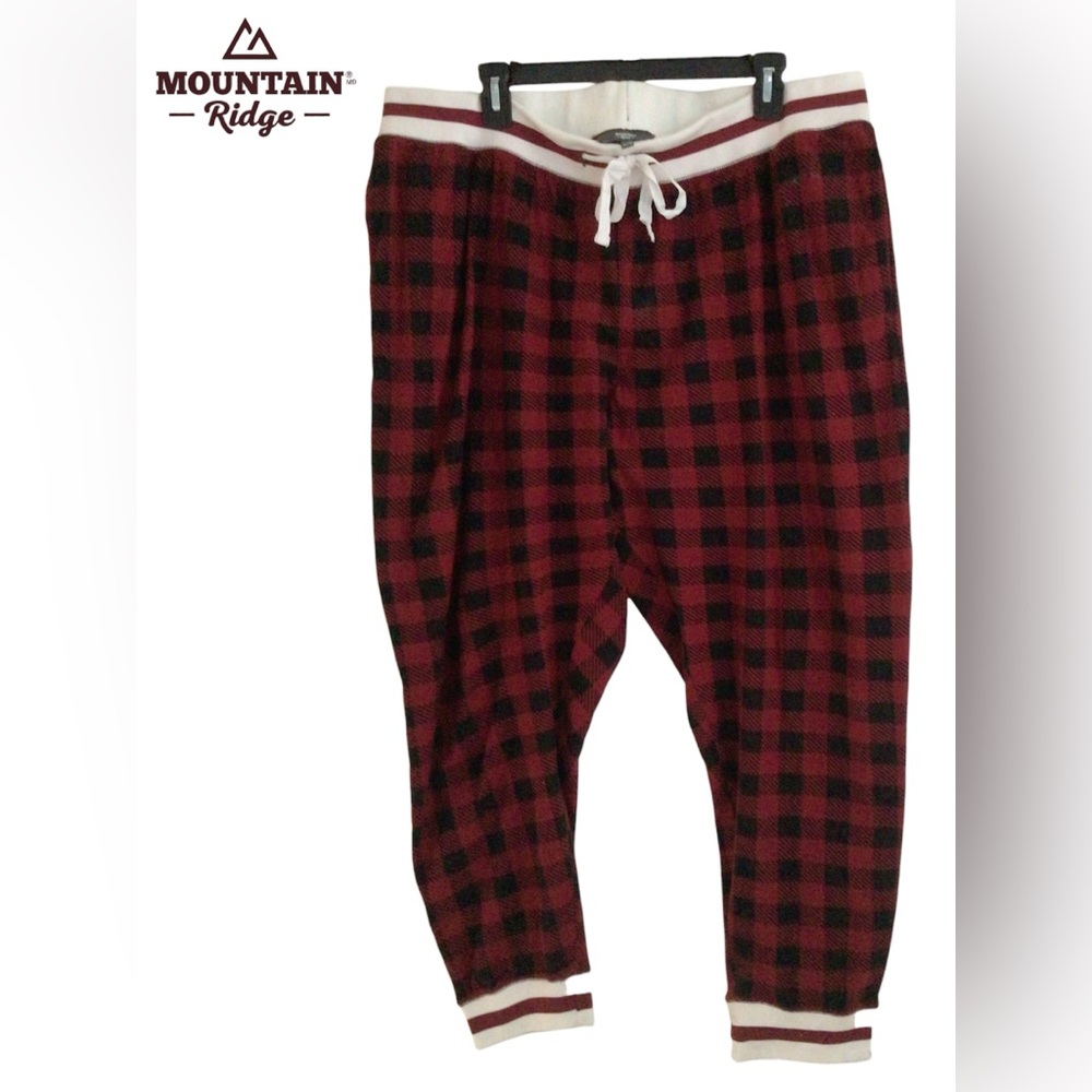 🐝Mountain Ridge Red and Black Kids Pajama Bottoms
